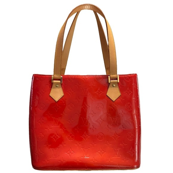 Louis Vuitton Cherry Red Houston Vernis Tote Bag